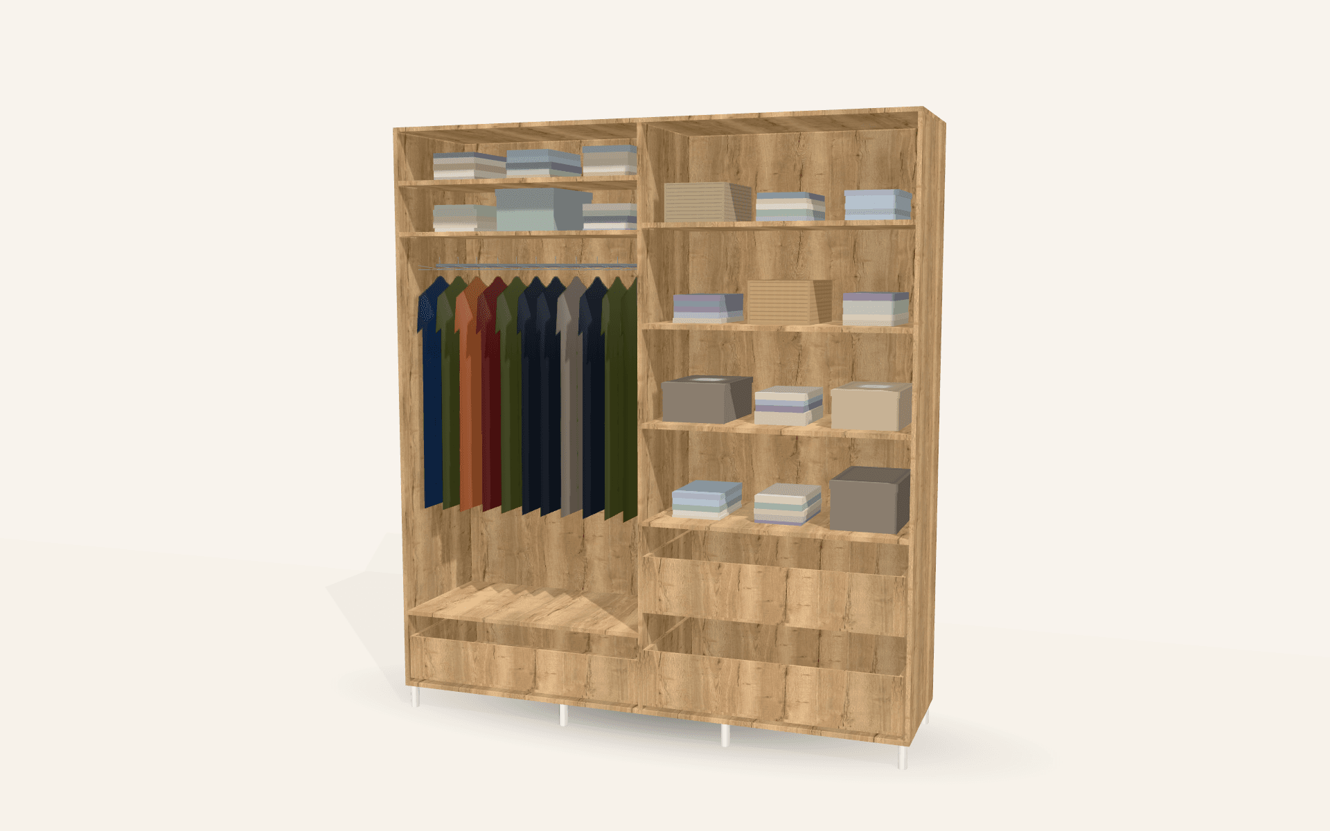 The Oak-Effect Laminate Wardrobe